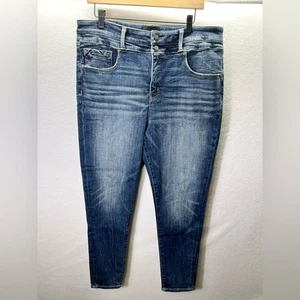 Buckle Black Ankle Skinny Jeans Damen 36 Taille Blau Denim Stretch Süß 2190 - Bild 1 von 10