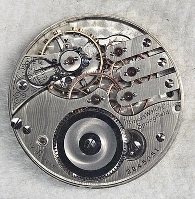Illinois 16s 17j Pocket Watch Movement Parts/Repair - Image 1 of 2