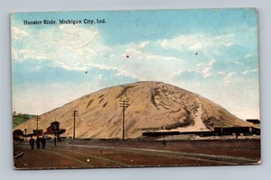 MICHIGAN CITY INDIANA ANTIGUO HOOSIER DIAPOSITIVA EN POSTAL DE 1932 (J-9) - Imagen 1 de 2