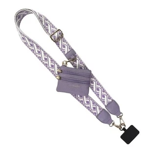 Clip & Go Torebka na telefon Pasek na ramię Zapinana na zamek torebka Lawenda XOXO - Zdjęcie 1 z 11