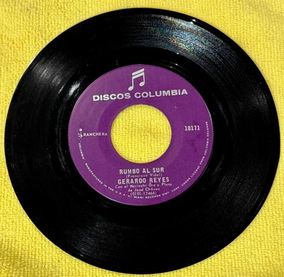 RARE Obscure Latin 45 RPM Records - Gerardo Reyes - Discos Columbia   VG- to VG+ - Image 1 of 2
