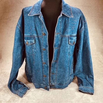 Chaqueta de Camionero Hickey Freeman Para Hombres XL Azul Denim Manga Larga Ropa de Trabajo Botón Foto 1 de 4