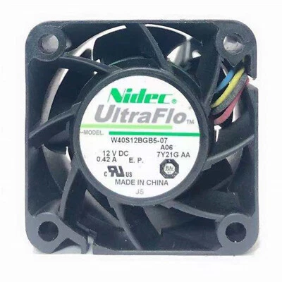 1PC NEW NIDEC W40S12BGB5-07 Cooling Fan 4028 12V0.42A #XR - Image 1 of 4