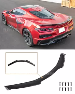 Visible CARBON FIBER Spoiler For 23-Up Corvette C8 Z06 Rear Trunk Ducktail Wing - Foto 1 di 20