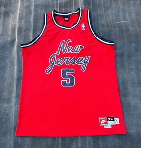 Vintage Nike NBA New Jersey Nets Jason Kidd #5 Jersey Size XL. - Picture 1 of 10