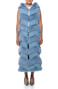 AZALEA WANG JEMI Coat Blue New - Picture 1 of 5