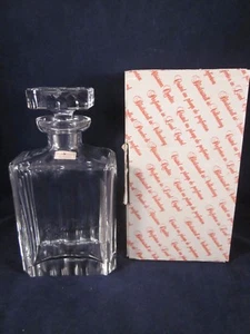 RALPH LAUREN Crystal Edward Collection 9" Decanter w/Lip GERMANY VINTAGE NEW BOX - Picture 1 of 13
