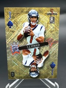 2023 Wild Card CJ STROUD 5 Card Draw Stacked Deck RC Rookie  1/1 Mirror - Picture 1 of 2