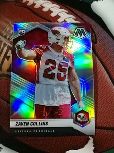 ZAVEN COLLINS 2021 Mosaic Football RC #363-V SILVER PRIZM VARIATION Cardinals