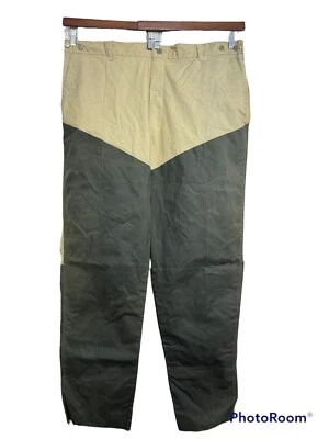 Pantalones con cepillo de caza McAlister Upland 48x36 lona de cera caqui y verde sin dobladillo Foto 1 de 4