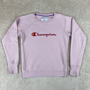 Champion Sweatshirt Womens Extra Small Pink Casual Long Sleeve Crew Neck Sweater - Picture 1 of 9