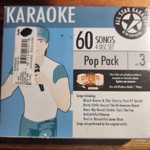 KARAOKE: POP PACK Vol 3 - V/A - 4 CD - 60 Songs - Imagen 1 de 2