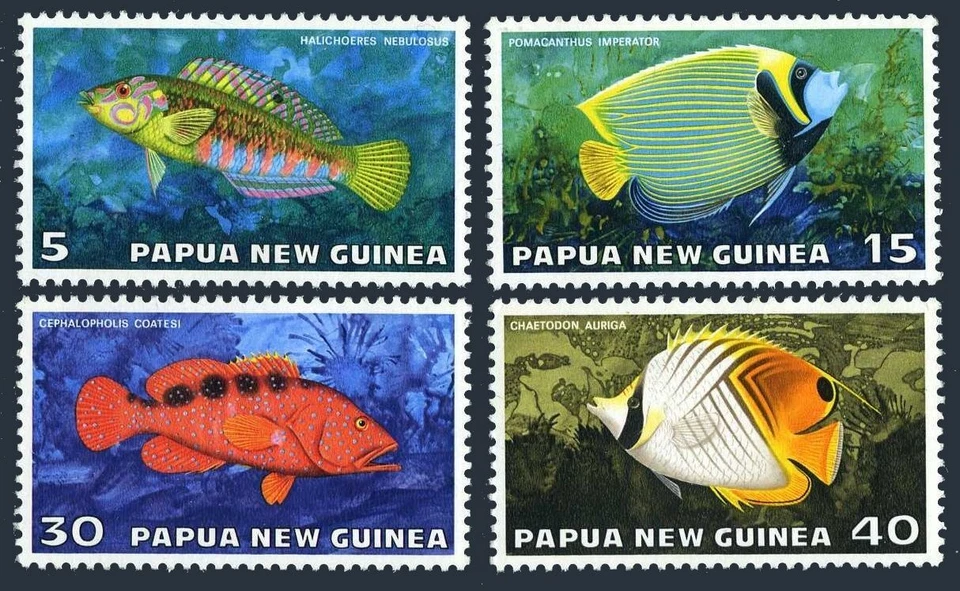 Papua New Guinea 442-445, MNH. Michel 315-318. Tropical Fish 1976. - Image 1 of 1