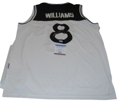 DERON WILLIAMS signed (NETS) Black custom Basketball jersey PSA/DNA AM36850 - Image 1 of 2