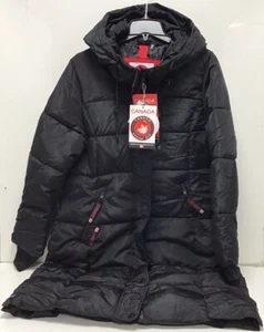 CANADA WEATHER GEAR Coat Women's Longline Puffer Jacket Size Medium Black - Picture 1 of 4
