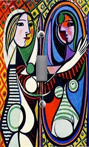 Light Switch Plate Switchplate & Outlet Covers PICASSO ~ GIRL BEFORE A MIRROR - Picture 1 of 26
