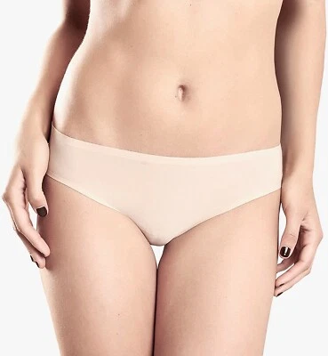 Nuevo con etiquetas Chantelle Suave Elástico Tiro Bajo Bikini Slip 2643 Talla Única (XS a XL) DESNUDO Foto 1 de 2