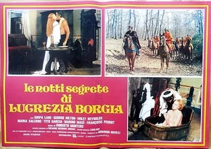 fotobuste lobby card LE NOTTI SEGRETE DI LUCREZIA BORGIA MONTERO SIRPA LANE EROS - Picture 1 of 1