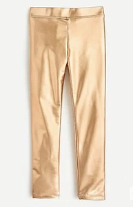 Jcrew Girls 12y  gold Metallic Leggings  - Picture 1 of 2