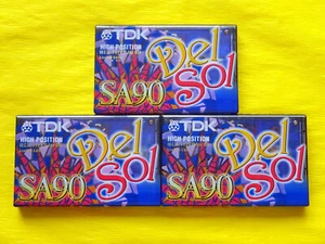 3x TDK SA 90 "Del Sol" Cassette Tapes 1997 + OVP + SEALED + - Picture 1 of 2