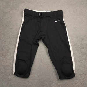 Nike Football Pants Mens XL Black White Padded Game Day Belted Athletic - Picture 1 of 10