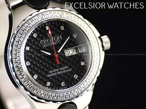 Croton 128th Anniversary Womens 38mm Swiss ETA Automatic Diamond Sapphire Diver - Picture 1 of 9