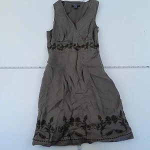 MNG Dress Small Grey Sleeveless Knee Length Pattern Embroidered - Picture 1 of 10