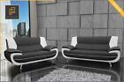 NEW PALERMO Modern Classic 3+2 Sofa Set Suite Faux Leather Black Grey Brown