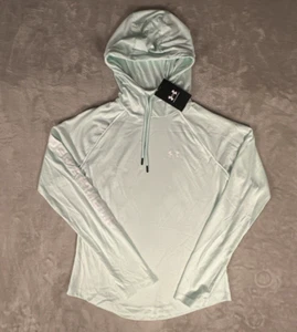Under Armour Hoodie Shirt Womens Small Blue Performance Hooded Sweatshirt - Picture 1 of 13