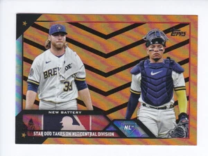 Serie Actualización Topps 2023 #US251 CORBIN BURNES & WILLIAM CONTRERAS Naranja y Negro - Imagen 1 de 3