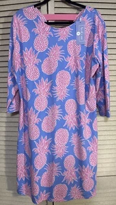 NEW NWT WOMEN'S Ana Clare CANDY DRESS ~ TURLE PINEAPPLE XXL RETAIL $89 - Picture 1 of 7