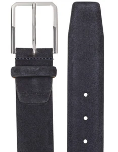Santoni Gürtel in Dunkelblau aus Veloursleder - Picture 1 of 10
