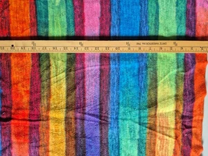 MULTI FUSION STRIPE FLEECE FABRIC 21X59 INCHES - Picture 1 of 2