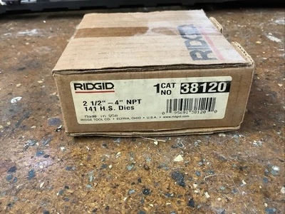 NEW Ridgid 38120 size  2-1/2 to 4" die set for use with ridgid 141, rigid 141 - Image 1 of 4