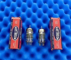 2 Raytheon CK 5751 Vacuum Tubes In Box / Ruggedized 12AX7 /Angle D Square Getter - Picture 1 of 15