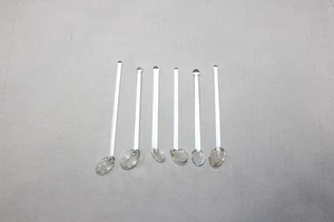 6 cucharas vintage de vidrio para agitar cócteles - Imagen 1 de 3