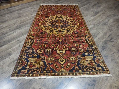 Vintage Turkish Rug,HandMade Anatolian Geometric Tribal Turkish Rug 4.2x9 Ft - Image 1 of 4