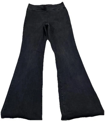 Jeans Aeropostale Aero Pull On Flare Feminino Tamanho Médio Macio Desbotado Preto Excelente Estado Usado - Imagem 1 de 4
