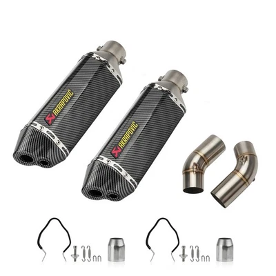 For Ducati Monster 696 695 795 796 Double Outlet Muffler Tai Pipe Exhaust System Foto 1 de 4