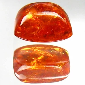 2.89 Cts Romantic Sugarloaf Cab (7 x 6 mm) Natural Fanta Orange Spessertite Gems - Picture 1 of 7