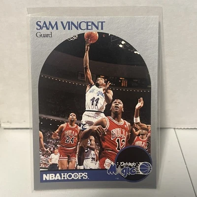 1990-91 NBA Hoops - Michael Jordan, Sam Vincent #223 Michael Jordan Wearing #12 - Image 1 of 2