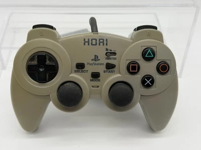 Hori Analog Sindou Pad official oem PS1 PlayStation 1 Controller Sony style gray - Image 1 of 3