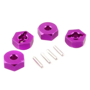 4* Purple Metal Wheel Hex Hubs For Traxxas E-Revo Slash 4WD VXL 1/16 RC Car - Picture 1 of 4