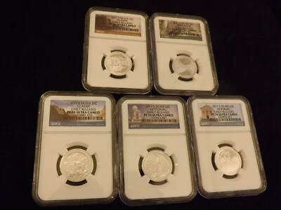2011-S   Quarters   SILVER     5 Coin Set       NGC PF 70 - Image 1 of 2