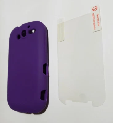 Rare Purple Case Cover Screen Protector For T-Mobile HTC MyTouch 4G Phone - Image 1 of 3