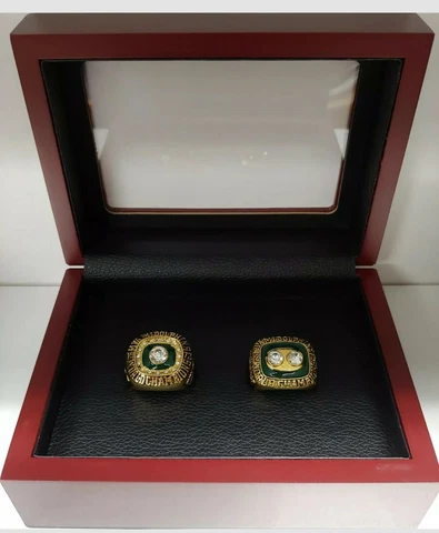 Miami Dolphins - Super Bowl 2 Ring Set With Wooden Display Box.Scott Csonka Cover