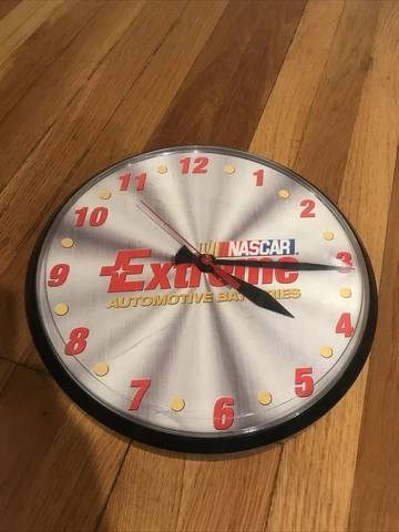 nascar extreme automotive batteries 12 in. clock Cover