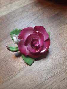STUNNING VINTAGE ESTATE CARA CHINA STAFFORDSHIRE ENGLAND FLOWER 2" BROOCH! NICE! - Picture 1 of 9