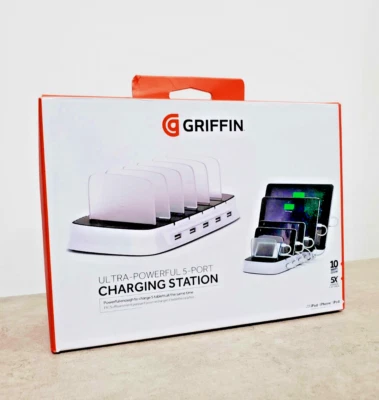 Cargador múltiple Griffin PowerDock 5 - blanco/negro Foto 1 de 4
