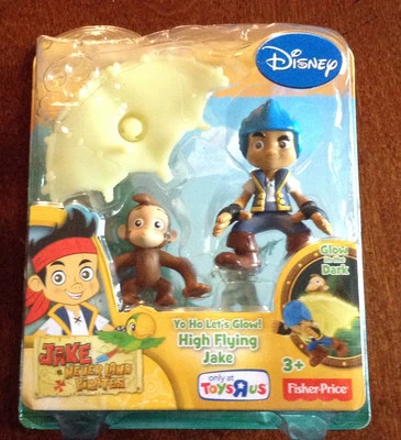 Nuevo Disney Jake Neverland Pirates YO HO LET'S GLOW HIGH FLYING JAKE Brilla en la Oscuridad Foto 1 de 4